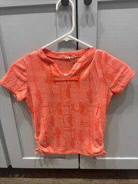 Girls' Short-Sleeve Coral Knit Tee